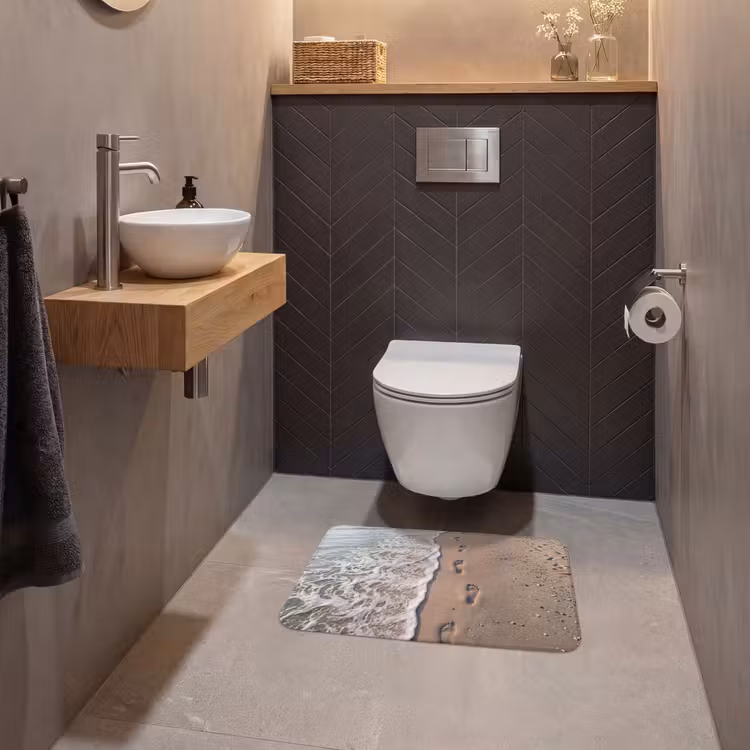 WC Mat - Voetstappen - Vloedlijn - Zee — 2