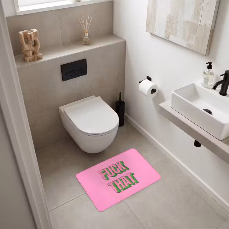 WC Mat - Tekst - Bold - Roze — 6