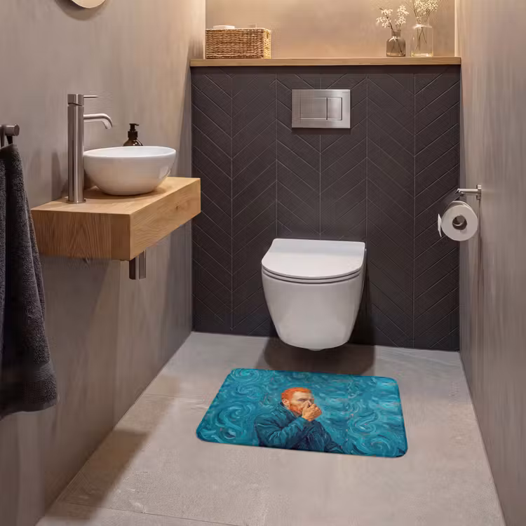 WC Mat - Portret - Klassiek - Blauw — 2