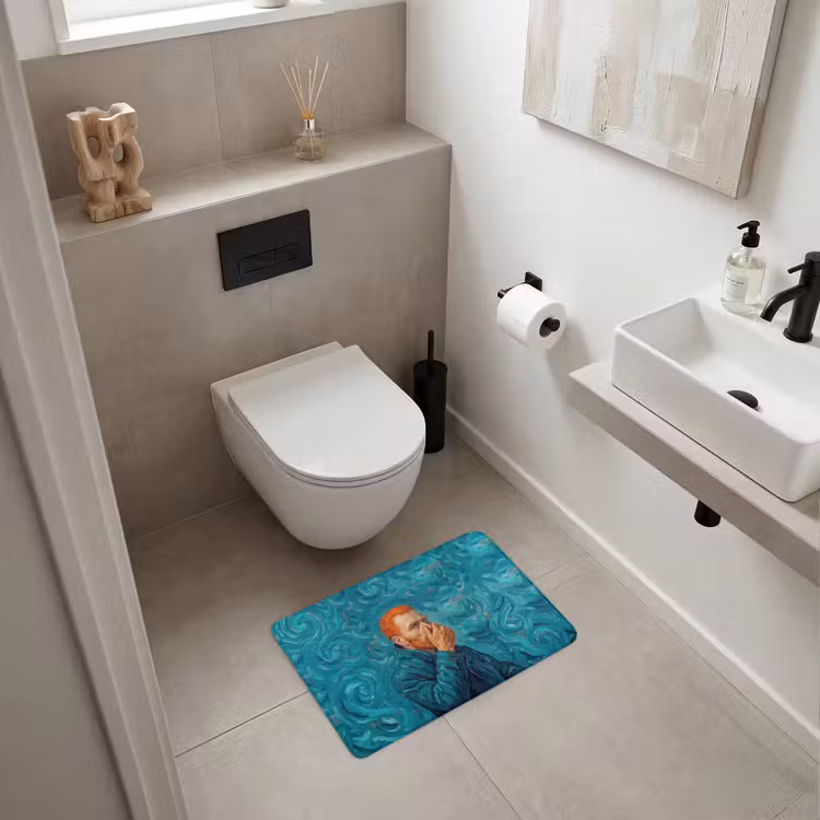 WC Mat - Portret - Klassiek - Blauw — 6