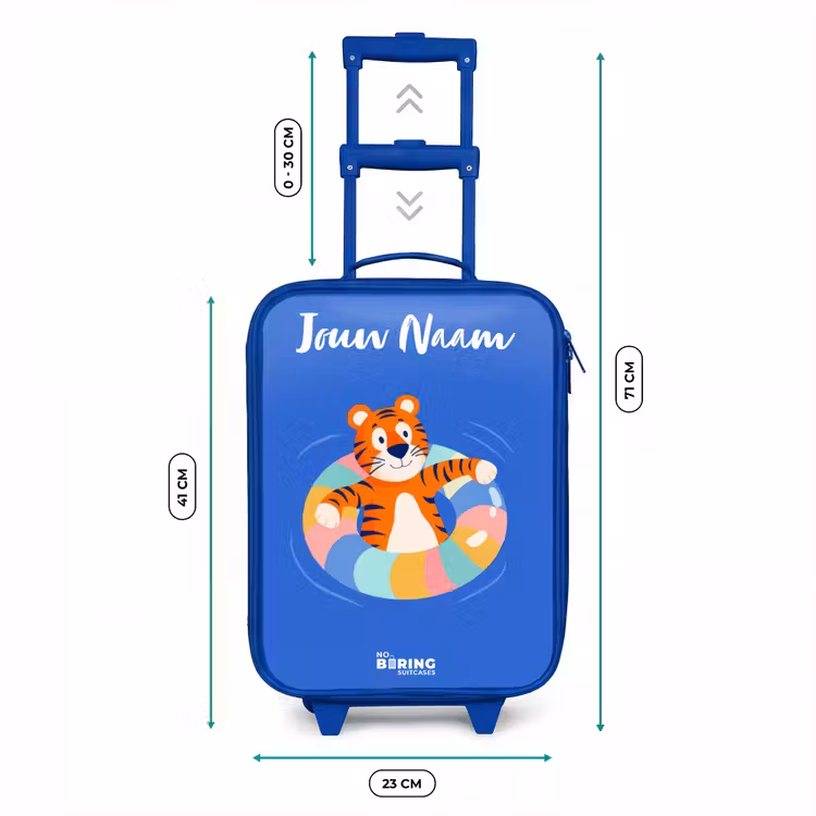 Kinderkoffer met naam - Blauw - Tijger - Zwemband - Water — 6