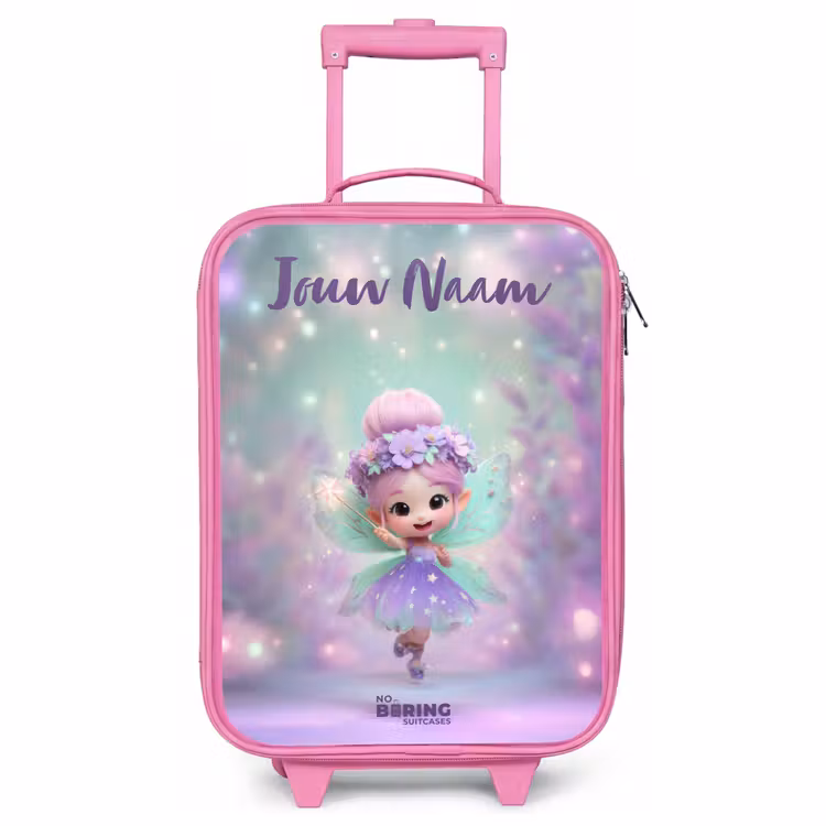 Kinderkoffer met naam - Roze - Elf - Tover - Magisch — 1