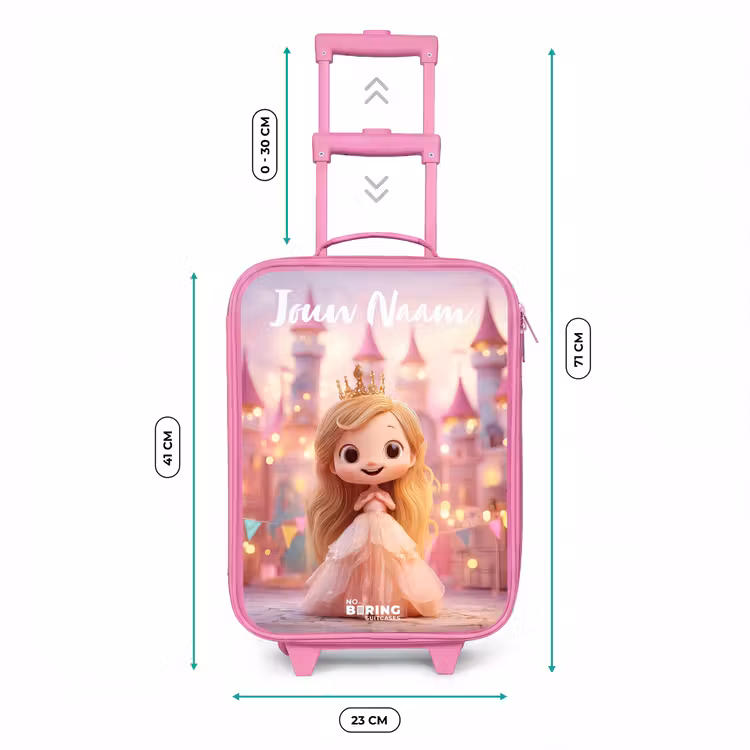 Kinderkoffer met naam - Roze - Prinses - Roze - Kasteel — 5