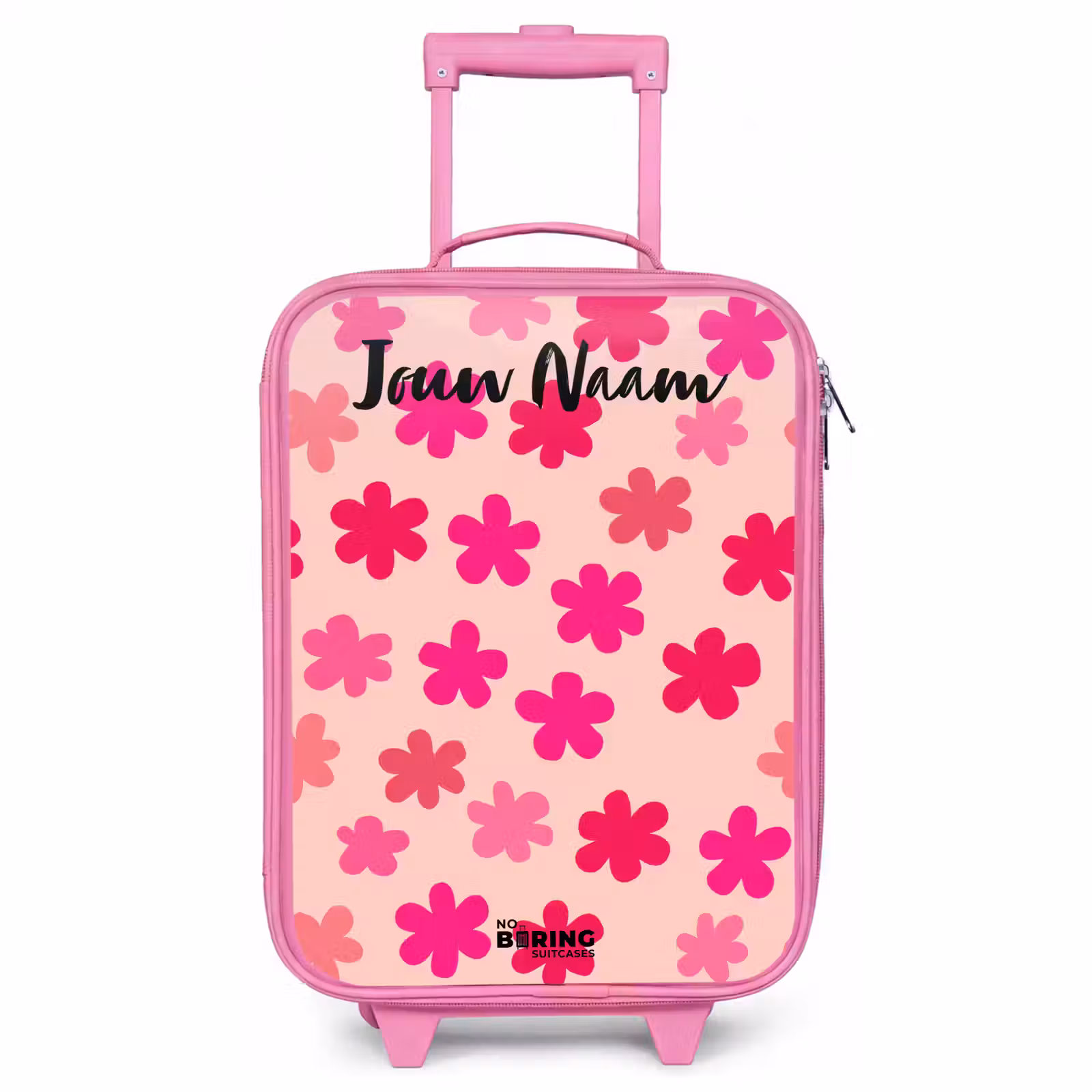 Kinderkoffer met naam - Roze - Bloemen - Patroon - Roze — 1