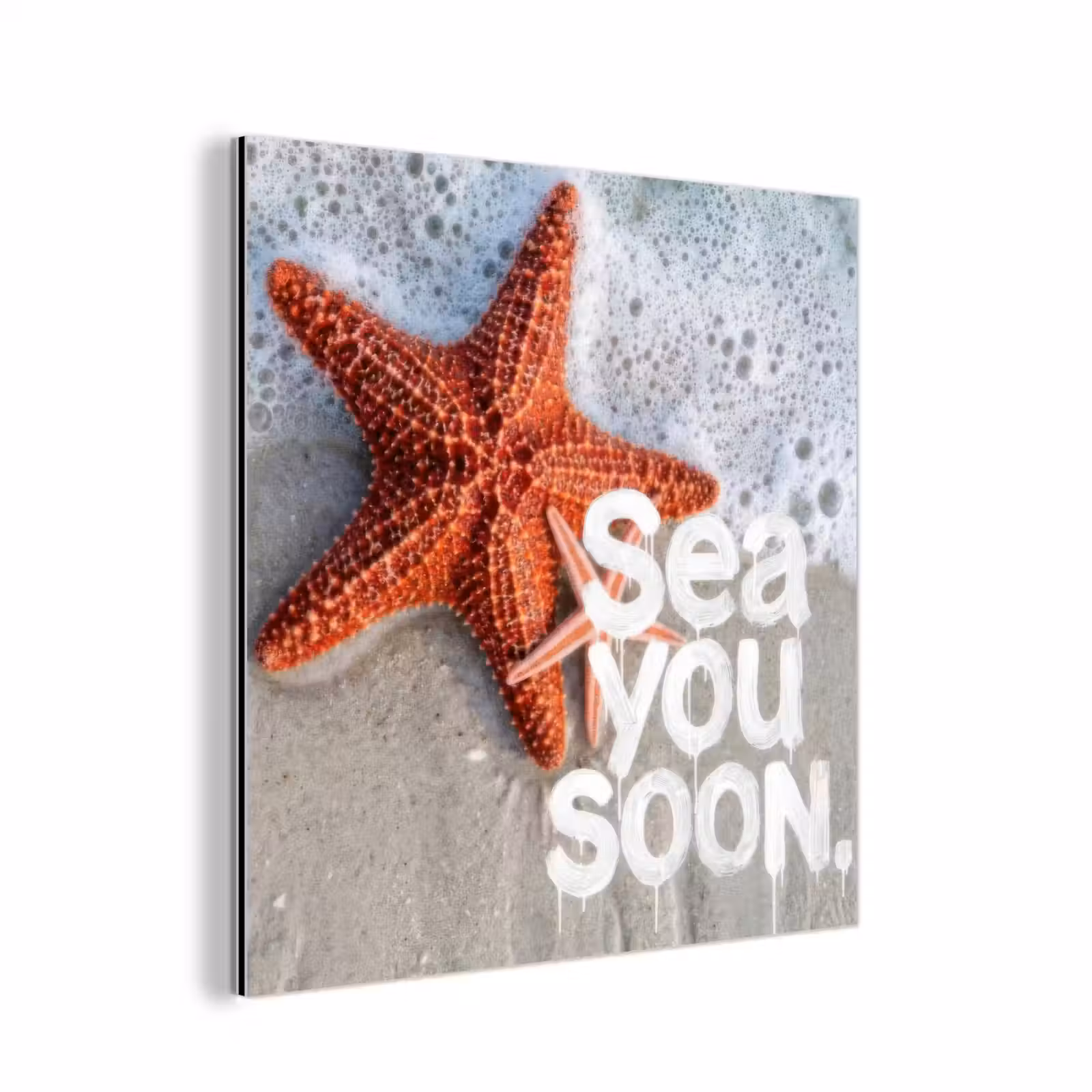 Aluminium schilderij - Sea you soon - Zeester - Zee — 1