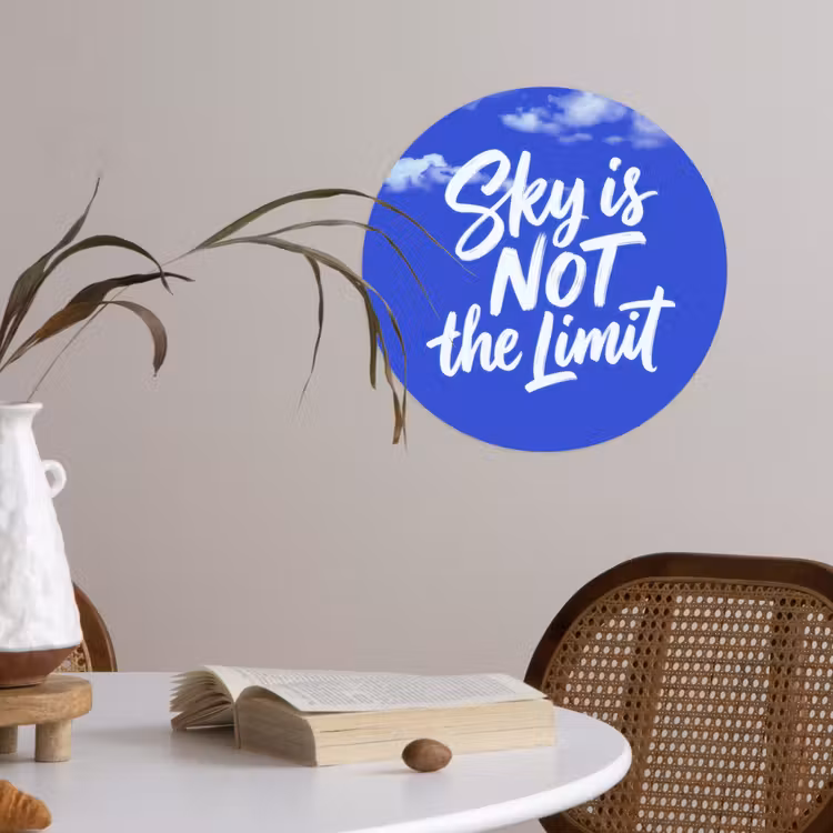 Behangcirkel - Sky is not the limit - Blauwe lucht - Wolken — 4
