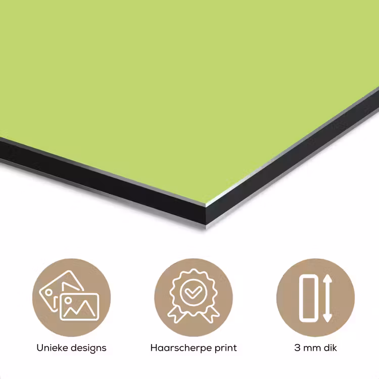 Aluminium schilderij - Grl pwr - Groen - Rood - 3D — 7