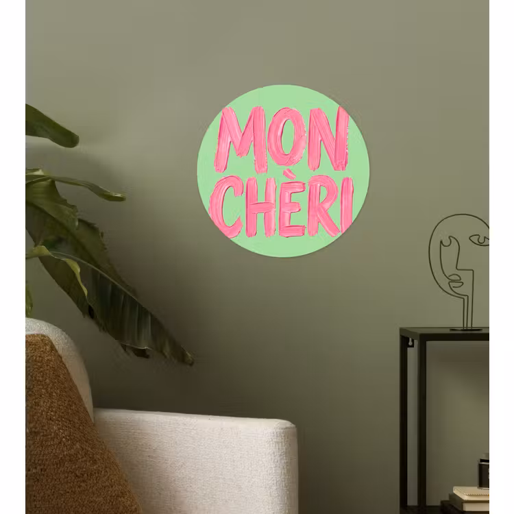 Behangcirkel - Mon cheri - Groen - Roze — 3