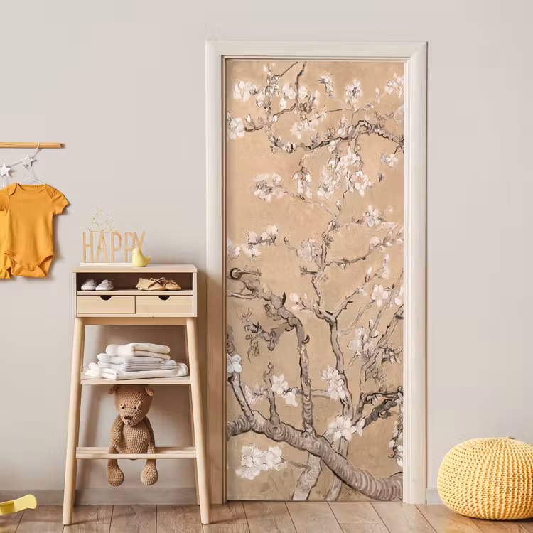 Deursticker - Amandelbloesem - Kunst - Van Gogh - Beige — 6