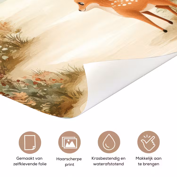 Deursticker - Bos - Herfst - Bosdieren - Beer - Vos — 3