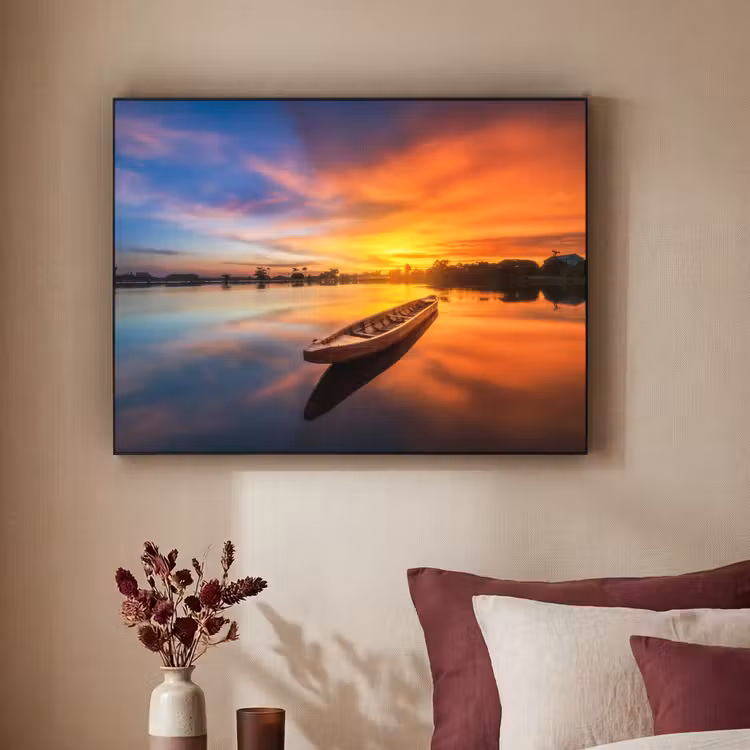 Art Frame - Boot - Water - Zonsondergang - Oranje - Water — 2