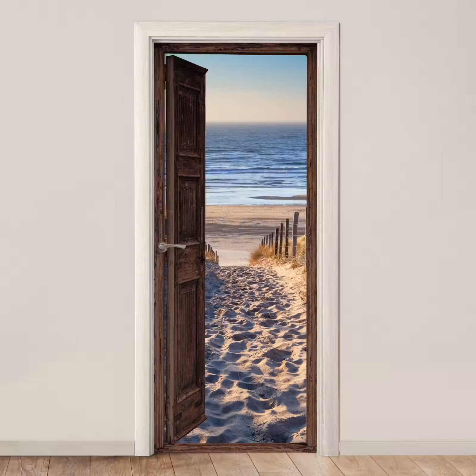 Deursticker - Doorkijk - Strand - Zee - Pad - Duinen — 1