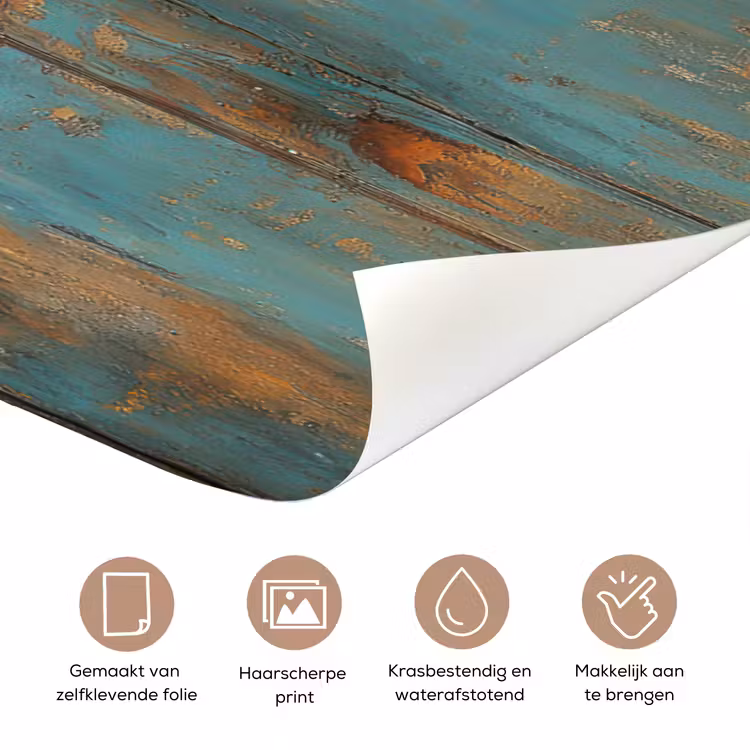 Deursticker - Giraf - Hout - Doorkijk - Dieren - Kop — 3