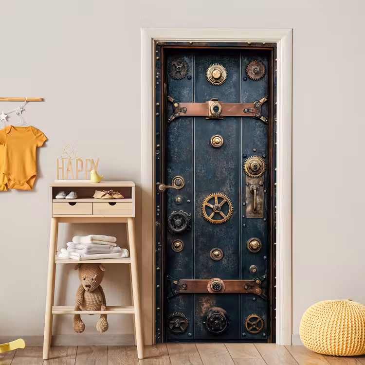 Deursticker - Deur - Kluis - Industrieel - Vintage — 6