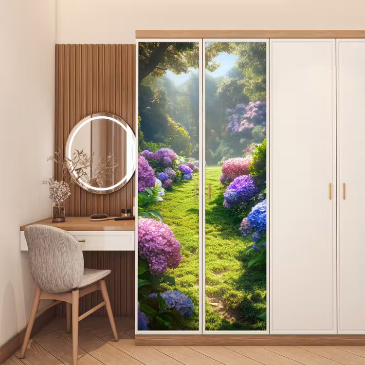 Deursticker - Natuur - Hortensia - Bloemen - Groen — 5