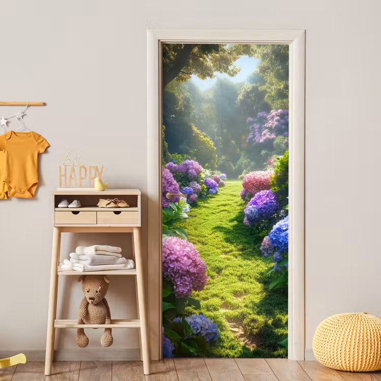 Deursticker - Natuur - Hortensia - Bloemen - Groen — 6
