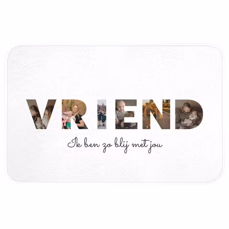 Badmat - Vriend - Lettercollage — 1