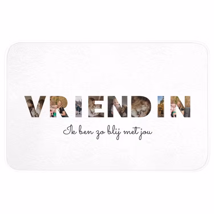 Badmat - Vriendin - Lettercollage — 1