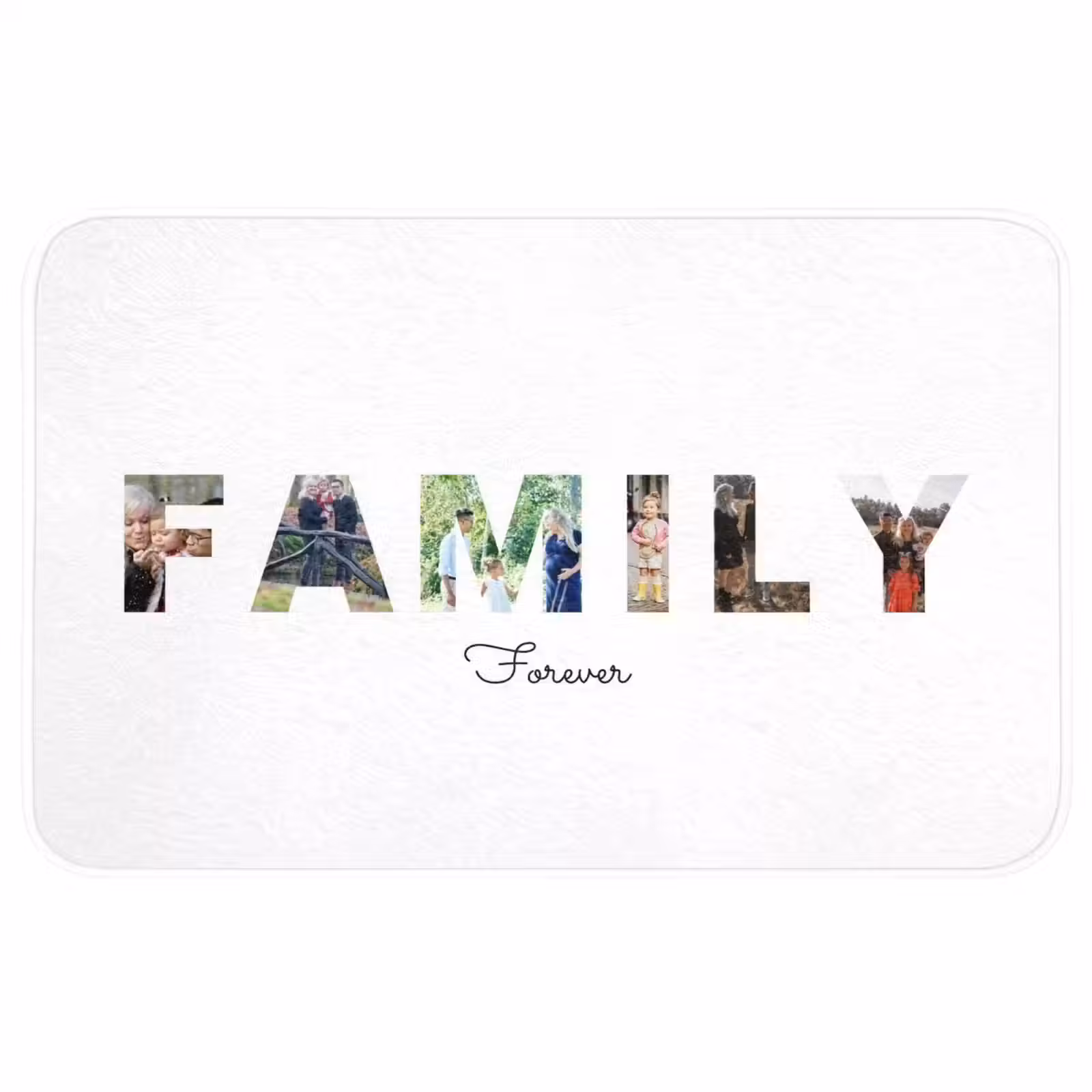 Gepersonaliseerde WC Mat - Family - Lettercollage — 1