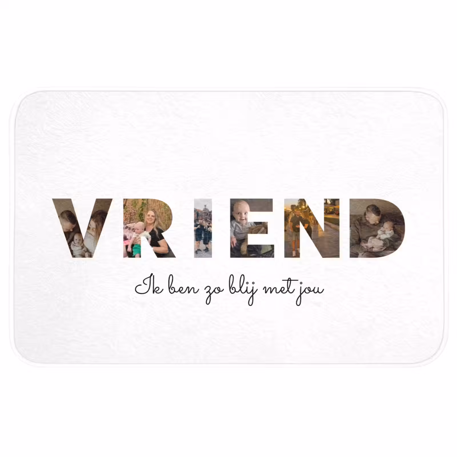 Gepersonaliseerde WC Mat - Vriend - Lettercollage — 1