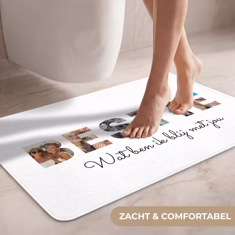 Gepersonaliseerde WC Mat - Bestie - Lettercollage — 7