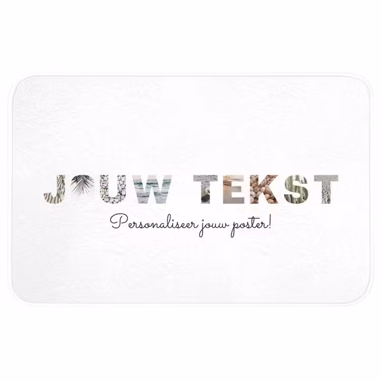 Gepersonaliseerde WC Mat - Jouw Tekst - Lettercollage — 1