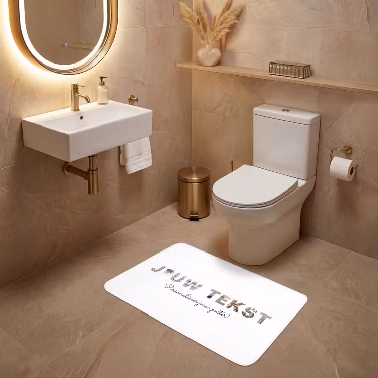Gepersonaliseerde WC Mat - Jouw Tekst - Lettercollage — 4