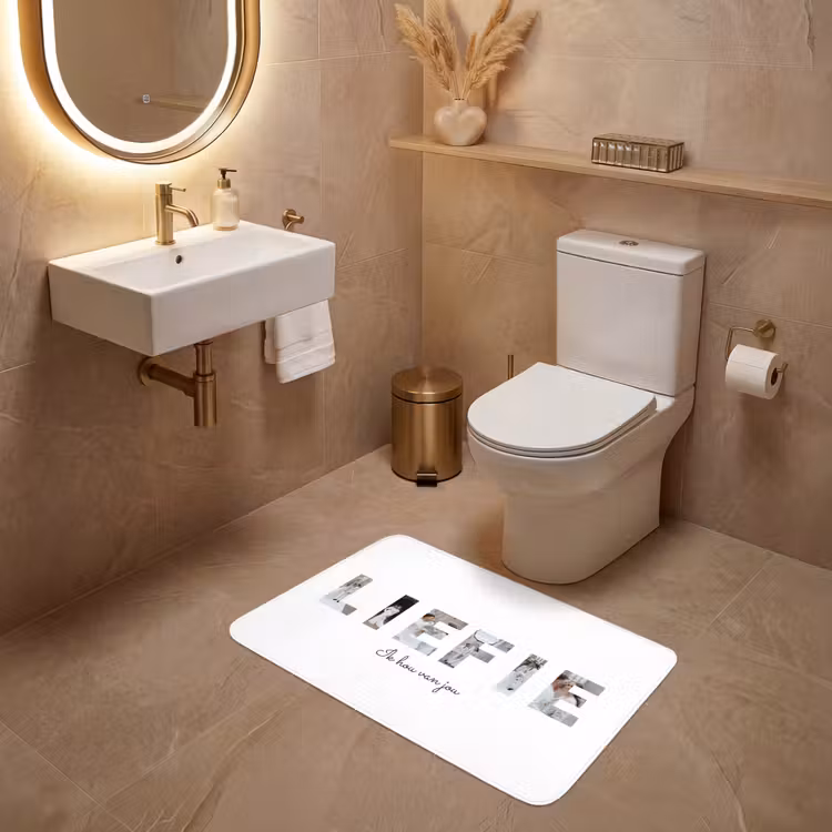 Gepersonaliseerde WC Mat - Liefie - Lettercollage — 4