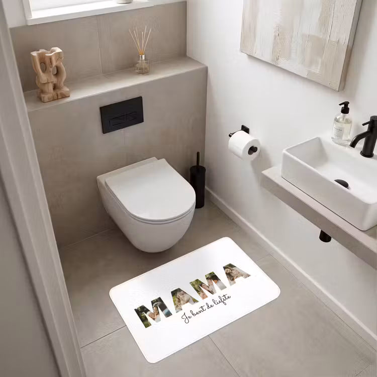 Gepersonaliseerde WC Mat - Mama - Lettercollage — 6