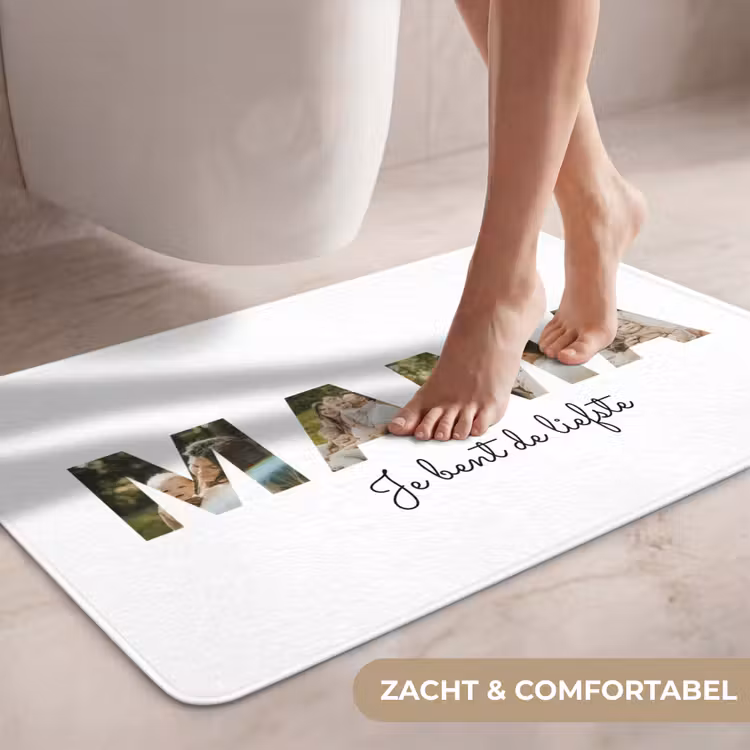 Gepersonaliseerde WC Mat - Mama - Lettercollage — 7