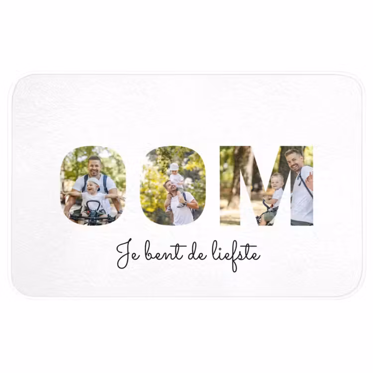 Gepersonaliseerde WC Mat - Oom - Lettercollage — 1