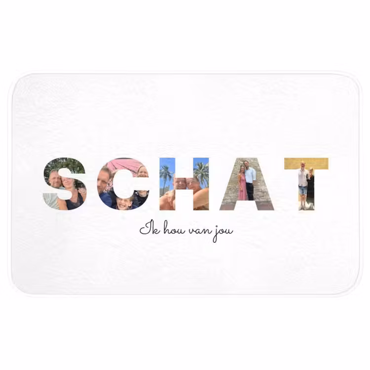 Badmat - Schat - Lettercollage — 1