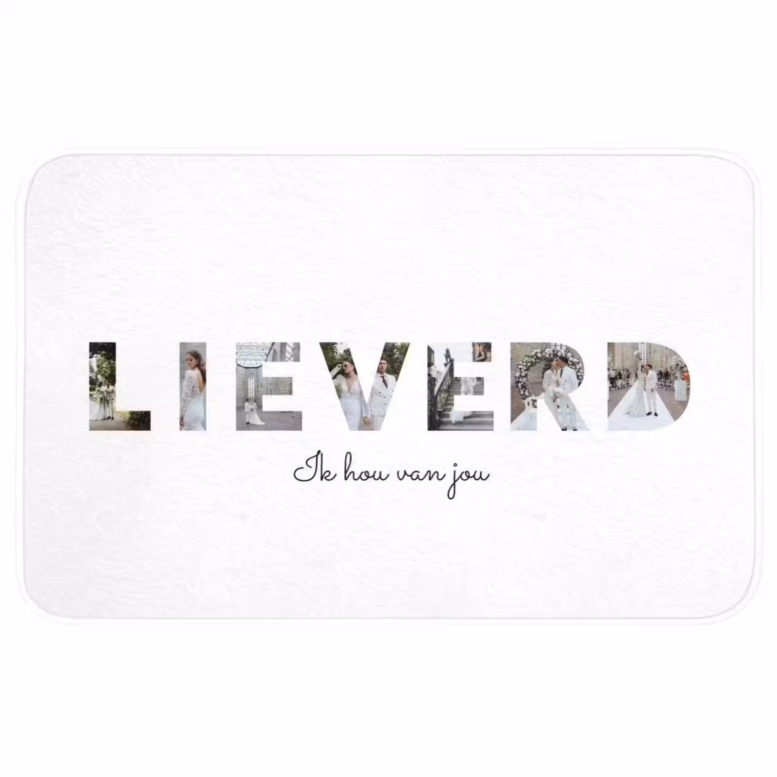 Gepersonaliseerde WC Mat - Lieverd - Lettercollage — 1