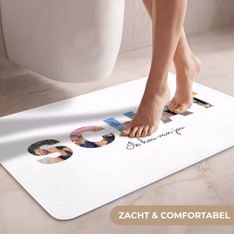 Gepersonaliseerde WC Mat - Schat - Lettercollage — 7