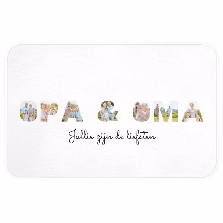 Badmat - Opa & Oma - Lettercollage — 1