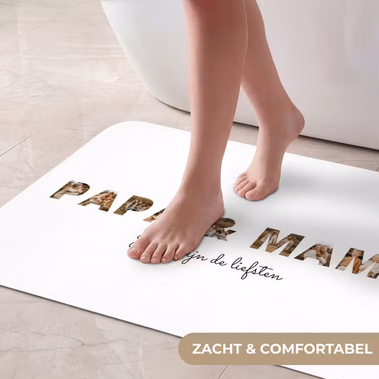 Badmat - Papa & Mama - Lettercollage — 5