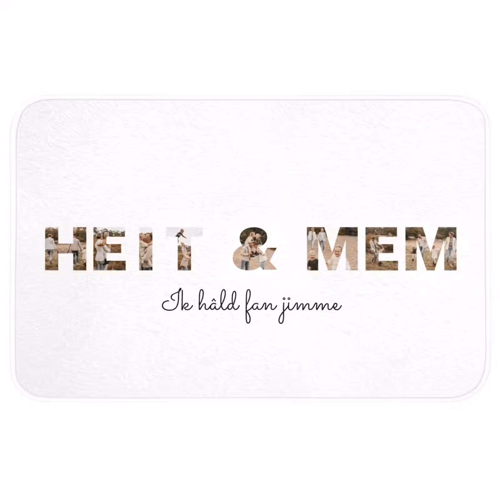 Gepersonaliseerde WC Mat - Heit & Mem - Lettercollage — 1