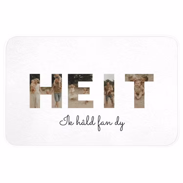 Gepersonaliseerde WC Mat - Heit - Lettercollage — 1