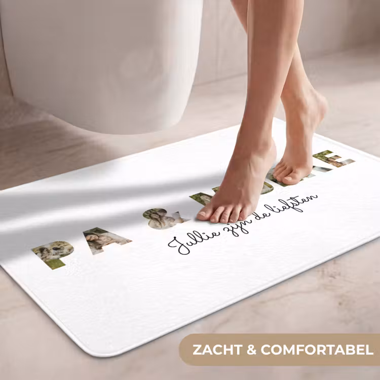 Gepersonaliseerde WC Mat - Pa & Moeke - Lettercollage — 7