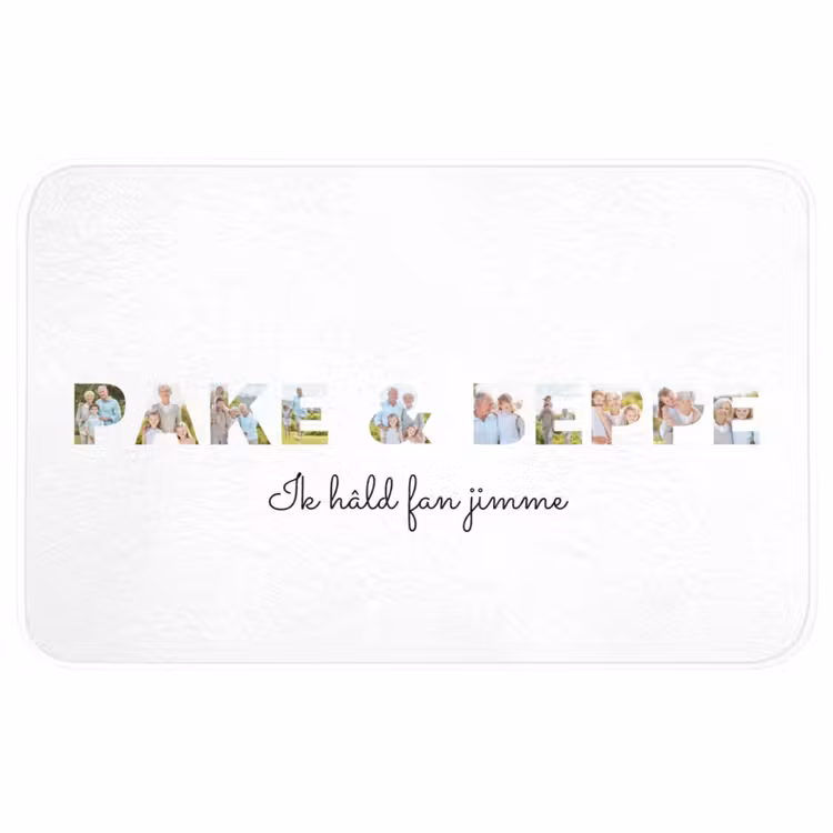 Gepersonaliseerde WC Mat - Pake & Beppe - Lettercollage — 1