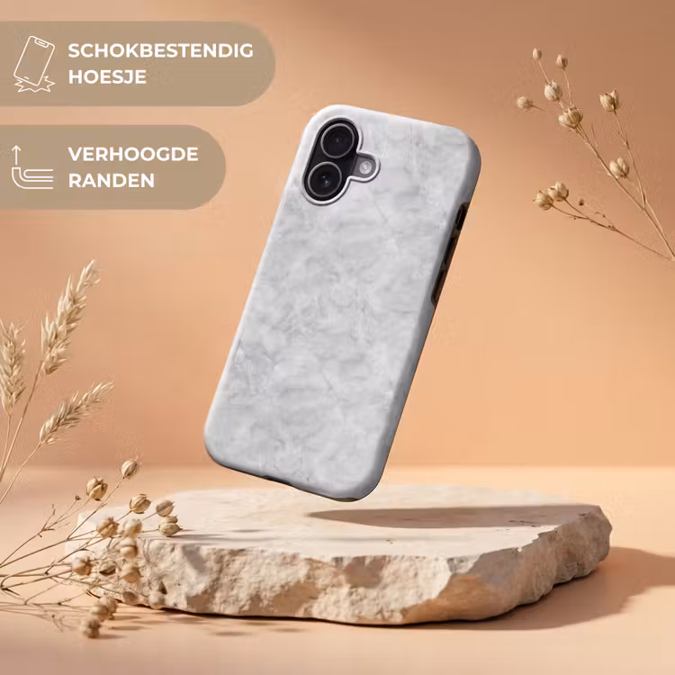 Telefoonhoesje Toughcase - Grijs - Marmer - Mat — 5