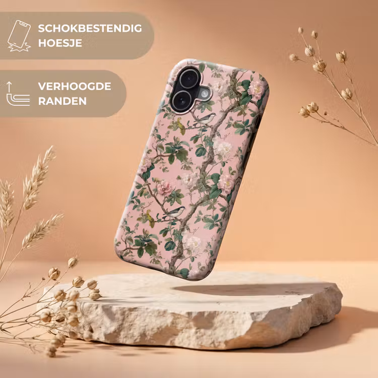Telefoonhoesje Toughcase - Pioenrozen - Botanisch - Vogel — 5