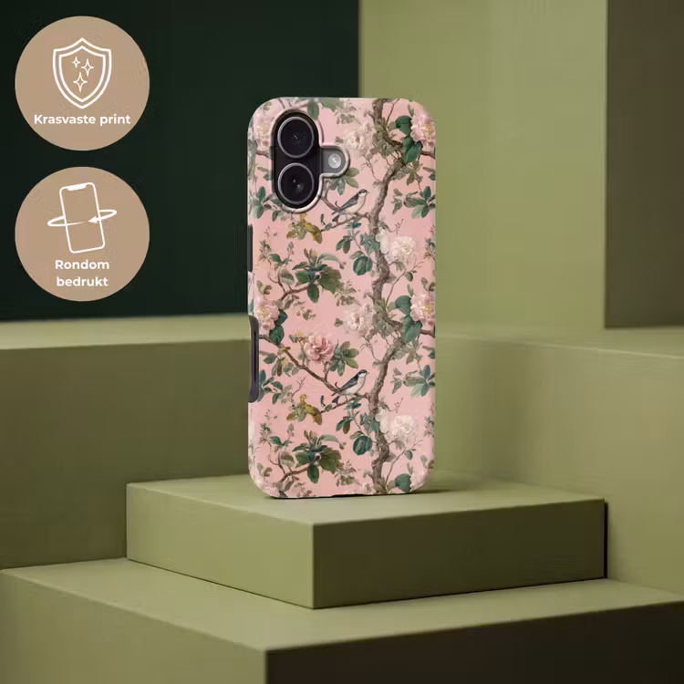 Telefoonhoesje Toughcase - Pioenrozen - Botanisch - Vogel — 7