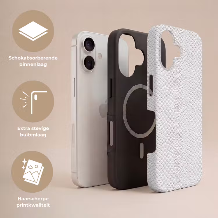 Telefoonhoesje Toughcase - Slang - Patroon - Wit — 3
