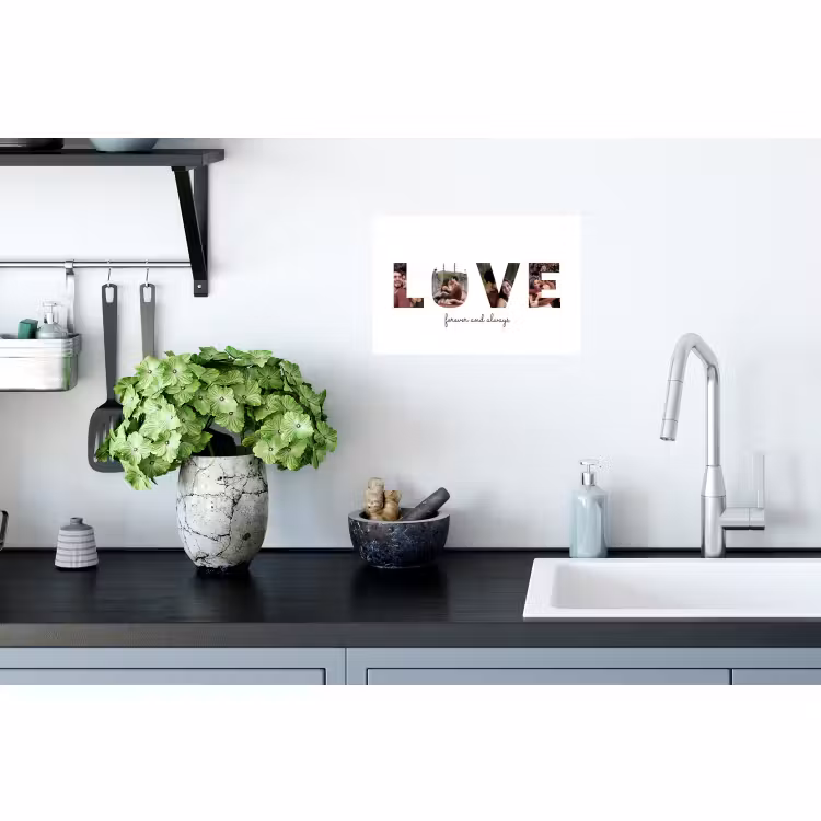 Gepersonaliseerde muursticker - Love - Lettercollage — 2