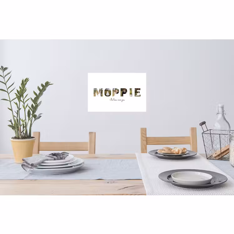 Gepersonaliseerde muursticker - Moppie - Lettercollage — 3