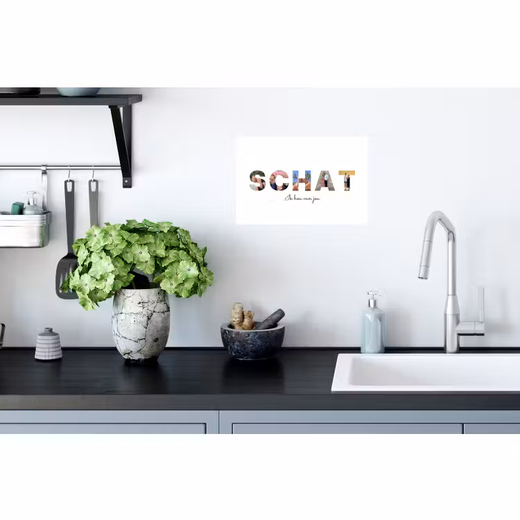 Gepersonaliseerde muursticker - Schat - Lettercollage — 2