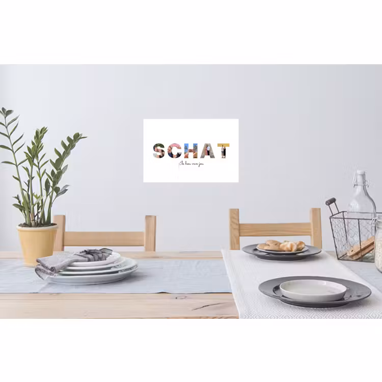 Gepersonaliseerde muursticker - Schat - Lettercollage — 3