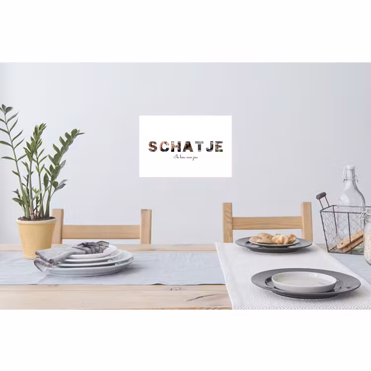 Gepersonaliseerde muursticker - Schatje - Lettercollage — 3