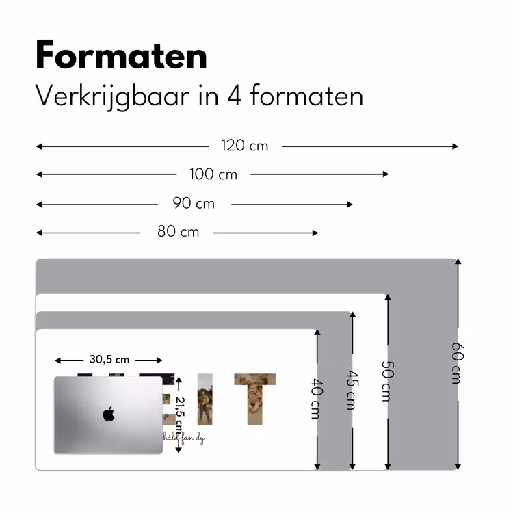 Gepersonaliseerde bureau onderlegger - Heit - Lettercollage — 8